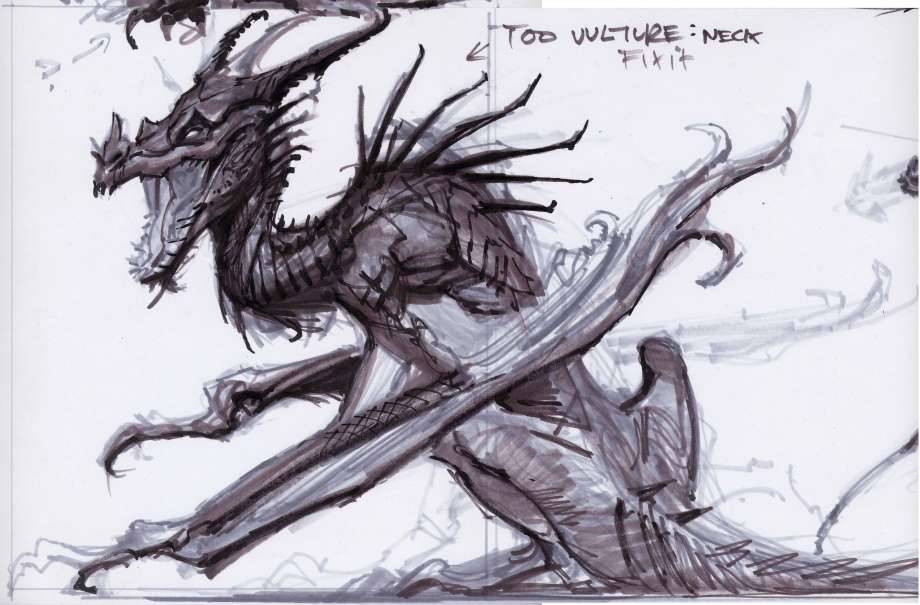 diaryofadragonborn:  The Elder Scrolls V Skyrim - Dragon concept art by the late