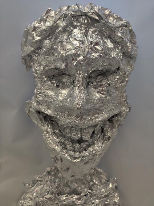 Sus Face by Jerma985 - Aluminum Foil Sculpture