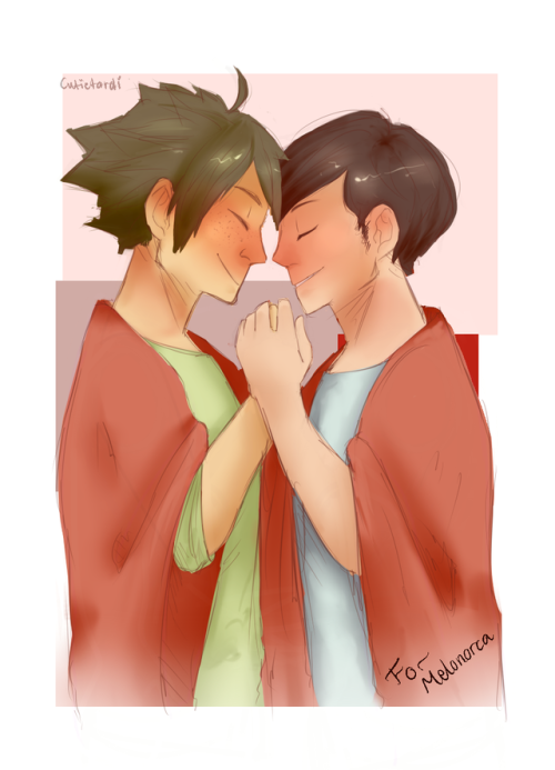 cutietardi: Did an art trade with @melonorca / @melonorcaart ! They requested EnnoYama (which I’d never heard of but then again I haven't been in haikyuu since the end of last year <u<) It was really fun to draw this!!!!!! and I realised how