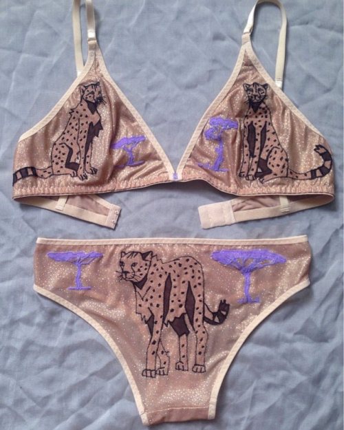 Cheetah set #lingerie #lingerieset #embroidery #cheetah #customorder #lingeriedesign #dessous #under