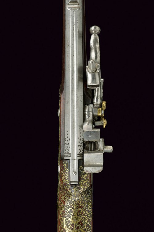 Fine wheel-lock rifle crafted by Carl Keiner of Bohemia, dated 1683.from Czerny’s Internationa