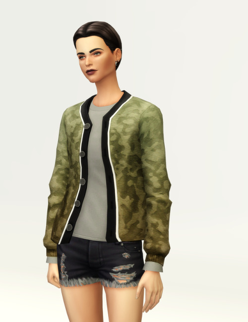 rusty-sims:  Baisc Wool Cardigan with T-Shirt for F 15 Color 무단수정/2차배포 절대 금지 DO NOT UPLOAD TO ANOTHE