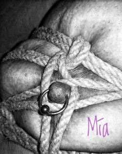 shibari-masquecuerdas:  Tarde de Cuerdas.