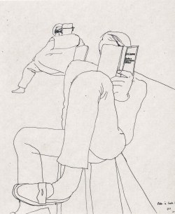 bookpatrol:  line drawing by David Hockney