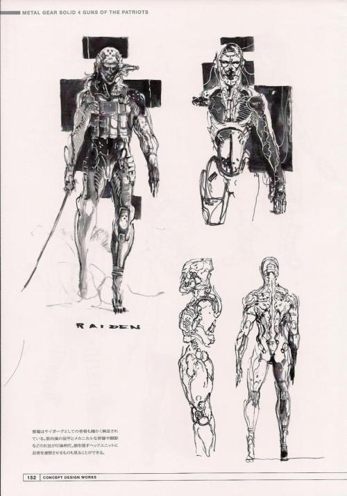 hypocriticalasshole - MGS4 Raiden Concept art. The top image is...