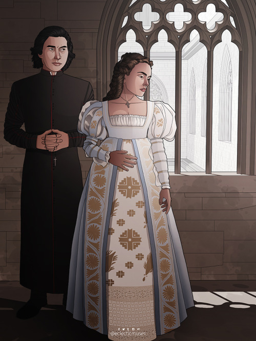 eclecticmuses: some Renaissance Reylo I did on commission for @urulokid for her fic Snow Without Win