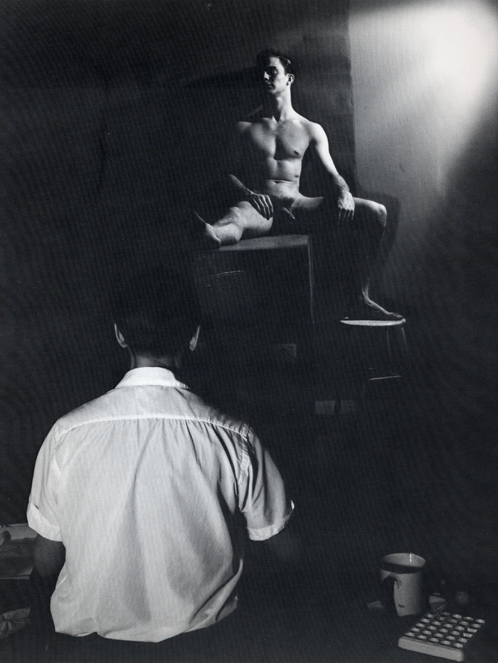 king-without-a-castle:  George Platt Lynes - “Paul Cadmus Sketching Ralph McWilliams”,