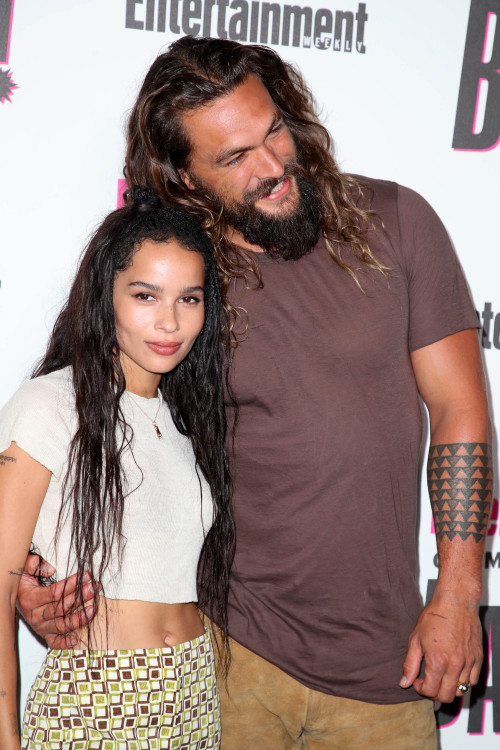 Zoe Kravitz and Jason Momoa attend Entertainment Weekly’s Comic-Con Bash held at FLOAT, Hard R