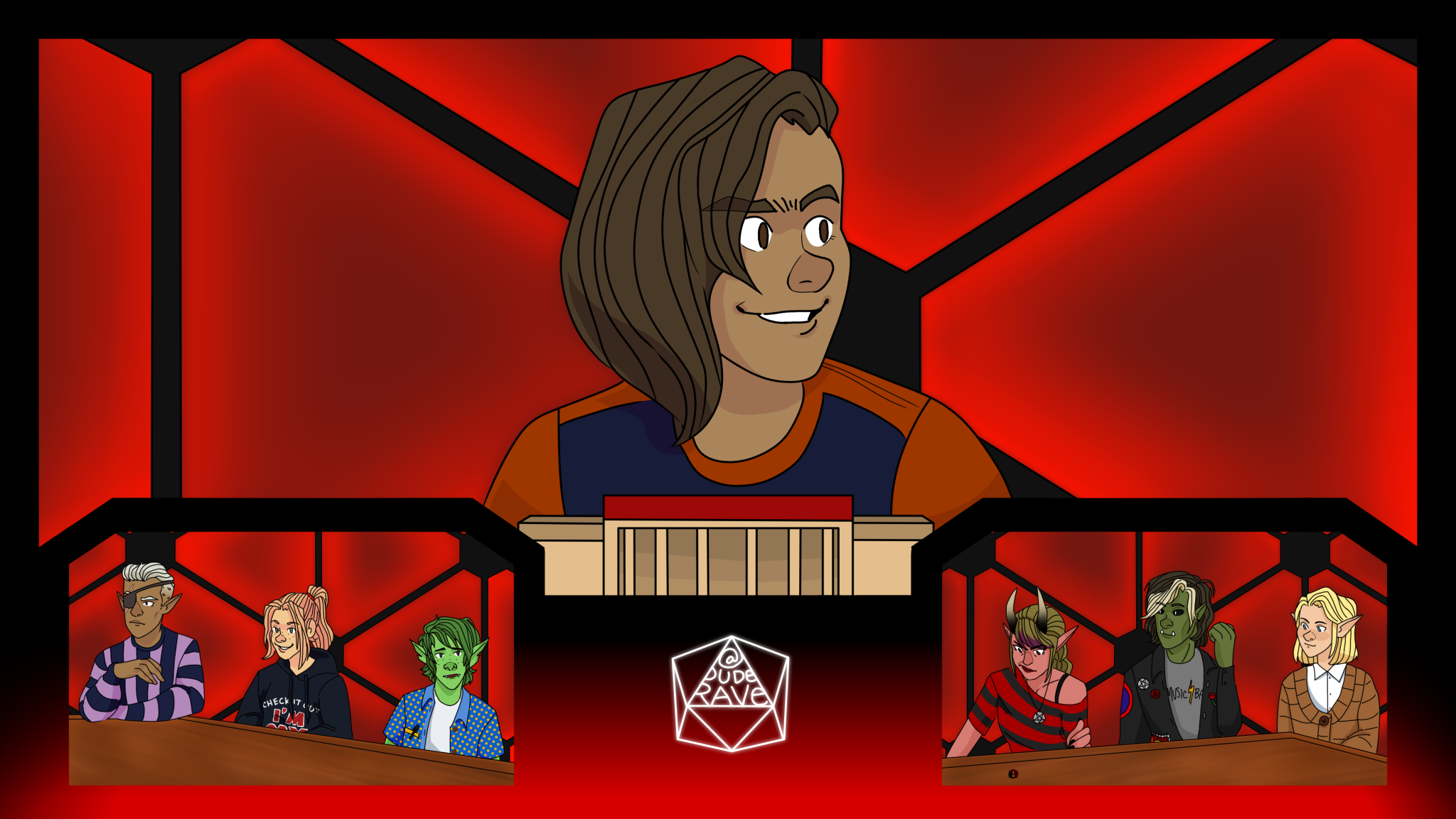 dudedrawing:just some casual saturday night dnd with the bad kids (+ tracker dming!!)