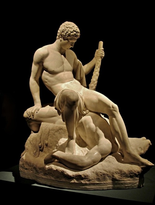 satyrsandnymphs - Antonio Canova - Theseus and the Minotaur,...