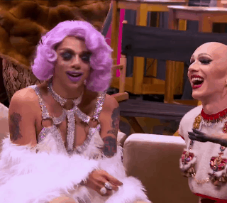 untuckedqueens:“Next time in the workroom I’m gonna be thumbing through your drag like..”