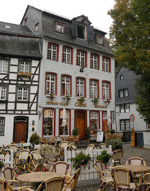 Hirsch Cafe in Monschau, Germany (by albionphoto).