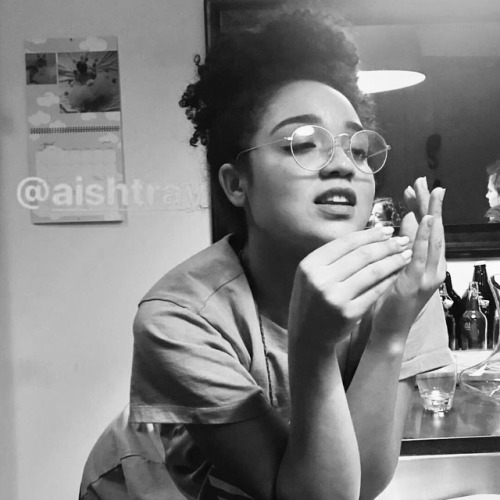 pseudofaker: Aisha dee wearing glasses. That is all. (From haley ramm’s ig)