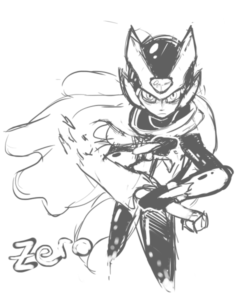 ferrohound:  Recently beat Megaman Zero! He’s my personal favourite =v=Sorry for the lack of activity, haven’t had much time to myself to draw with work and family, best i can do is more scribbles.. 