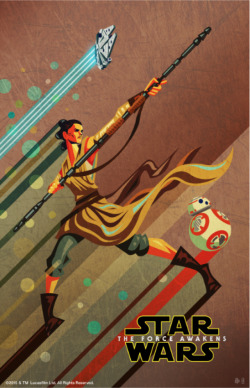 geekynerfherder:  ‘Star Wars: The Force Awakens’ by Kaz Oomori.11&quot; x 17&quot; prints available through Disney Movie Rewards.