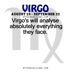 wtfzodiacsigns:  Virgo’s will analyse absolutely