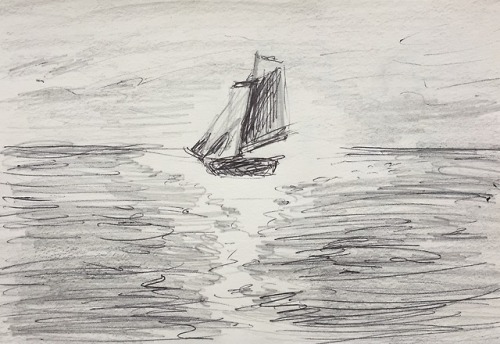 Quick Sketches At The Beach.