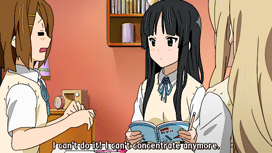 Anime Girl Studying Cant Concentrate GIF  GIFDBcom