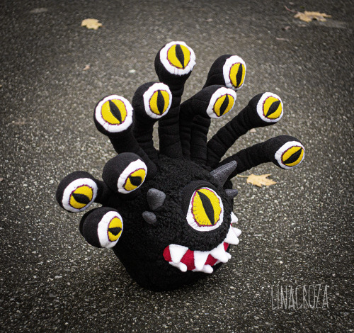 Beholder plush by me @greatqueenlina. Work to order.Size ~ 42x42 cmSometimes I make different toys! 