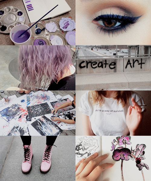 kookwrites:character aesthetic: the artisan she is made up of colors. not only a