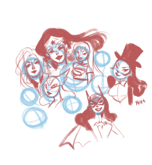 warm up sketchies justice league ladies 