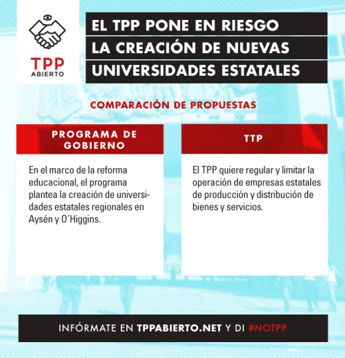 tppabierto:   “Es el momento de que el Gobierno transparente su posición: ¿Insistirá en ejecutar el programa para el que fue elegido o cederá a los intereses que por vía del tratado intentan prescindir del debate público?”.  Electa por