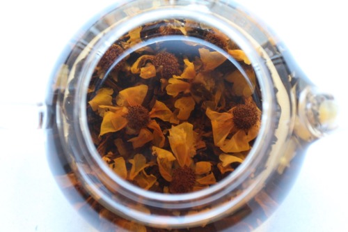 thisistea:Chrysanthemum Pureh from Silk Road Teas.