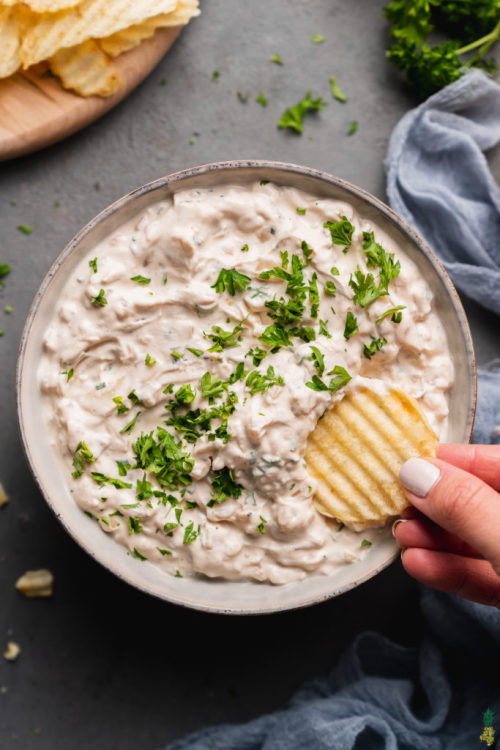  Vegan French Onion Dip / Recipe