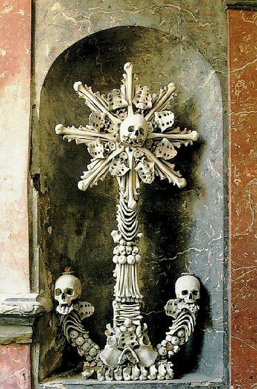 madness-and-gods:  Bone Monstrance from the Ossuary In Sedlec, Czech Republic
