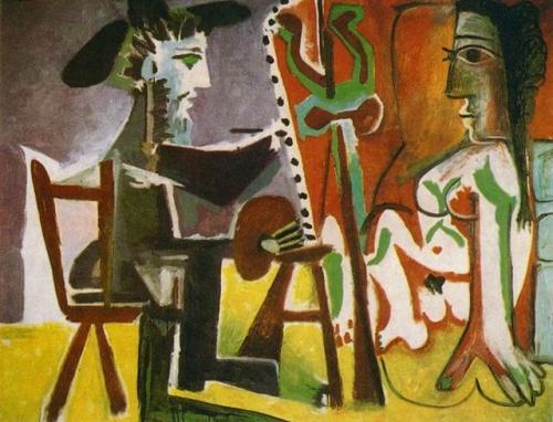 pablopicasso-art: Painter and his model 1963 Pablo Picasso