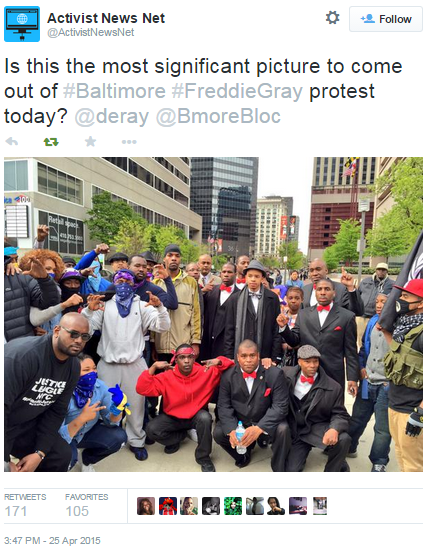 The Bloods and the Crips call a truce to march together in #FreddieGray protest in Baltimore