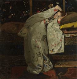 welovepaintings:  George Hendrik BreitnerGirl in a White Kimono1894Oil on canvas59 cm × 57 cmRijksmuseum