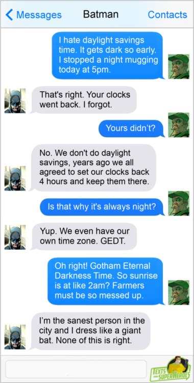 thesuperheroesnetwork:Texts From SuperheroesFacebook | Twitter | Patreon