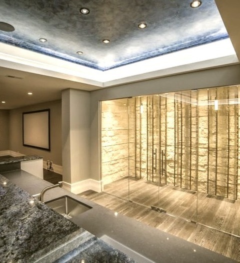 Transitional Wine Cellar ChicagoInspiration For A Huge Transitional Dark Wood Floor Wine Cellar Remodel