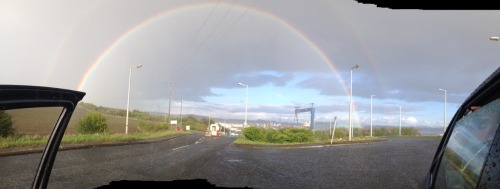 Double rainbow over Rosyth Scotland