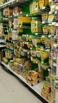 little-peach-kitten:  Adventures at the craft store. I wanted to grab all the crayola things. I need someone who will color with me and do crafts. 