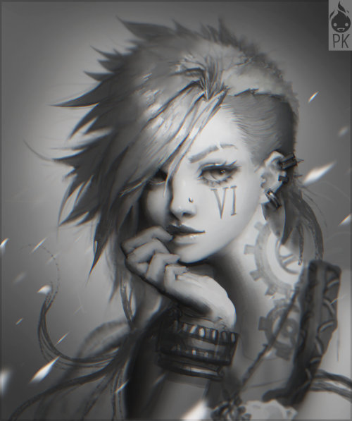 Vi Portrait Fan Art by Zeronis The artist who drew the concept art of Vi <3