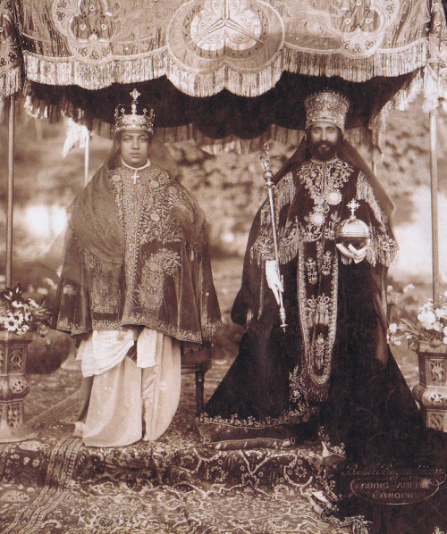 indypendenthistory:  The Emperor Haile Selassie of Ethiopia and Empress Menen
