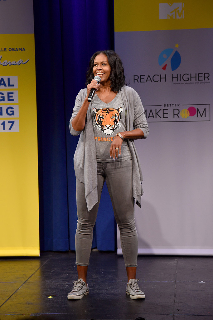 soph-okonedo:  Former First Lady Michelle Obama speaks onstage during MTV’s 2017