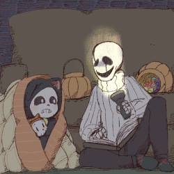 petite-pumpkin:  What did I tell you about scaring children, Gaster.You are never going to learn, won’t you.