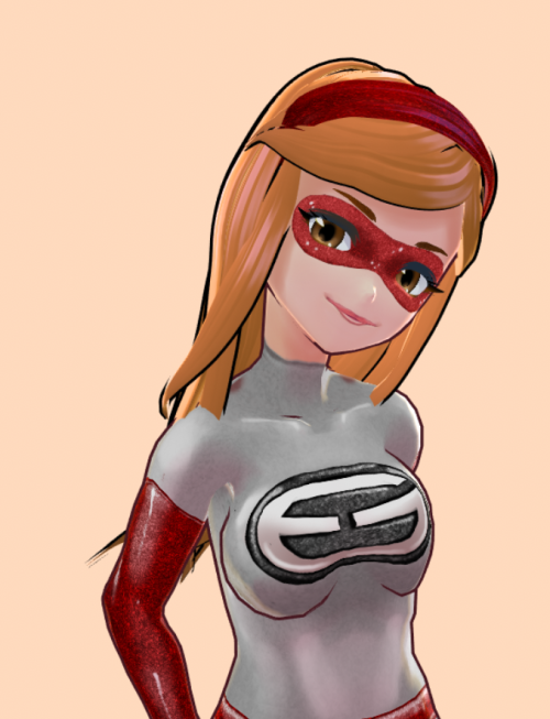 I was teaching myself how to use VRoid and made young!Elastigirl because she’s the most a