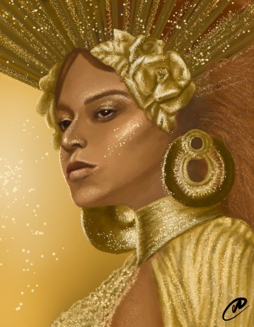 Beyonce - Grammys / gold fanart~ by Alfie-R
