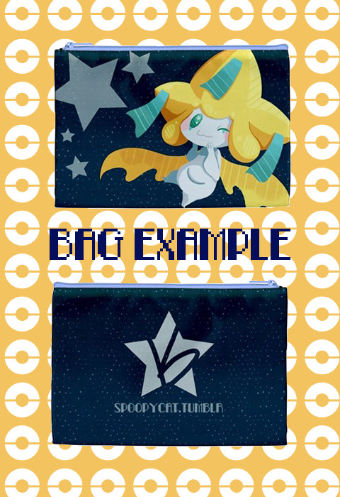 ~RAICHU AND JIRACHI ZIPPER BAG PRE-ORDERS ARE OPEN~ 8x5 inch polyester bag with smaller zipper compa