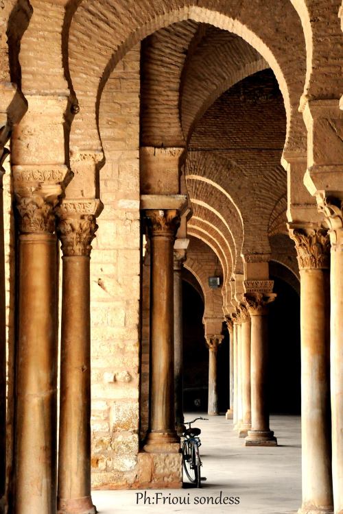 Okba Ibn Naafaa Mosque in Tunisia.For more about Tunisia visit: i-love-tunisia.tumblr.com