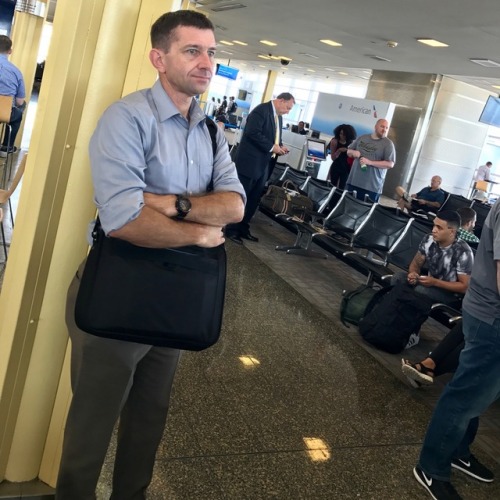 daddiesonthego: Business Travel Daddy patiently waiting for his elite boarding group to be announced