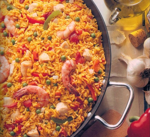 Spanish seafood paella