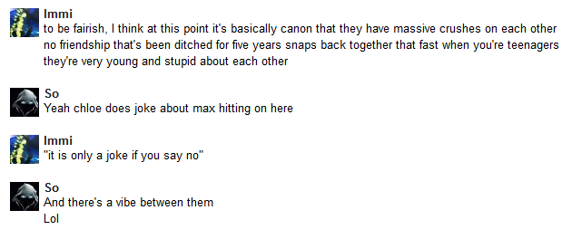 The title of this post is pretty inaccurate. There are maybe five sentences of interaction