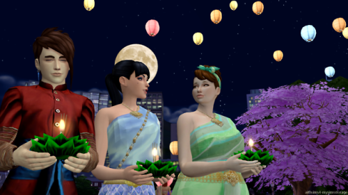 aithsims4:Loy Krathong PosesLoy krathong/ลอยกระทง is one of the traditional festival in Thailand.Loy