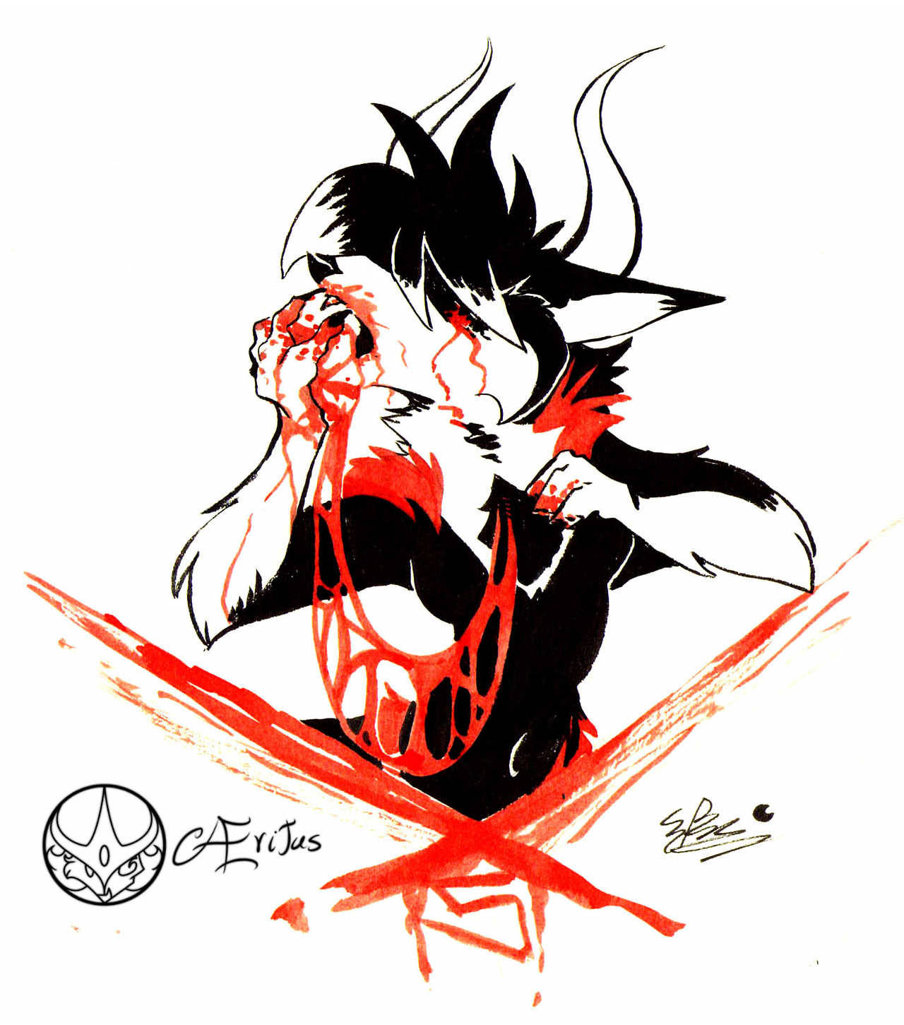   Inktober/Goretober - Day 5 - CannibalismLast one for today!havent gone emo for