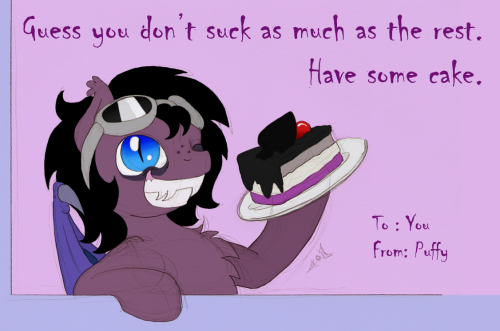 unhinged-mod:Platonic Valentine for Thee CAKE!  Thank you Puff Puff! and a Happy Platonic Valentine to you as well!X3